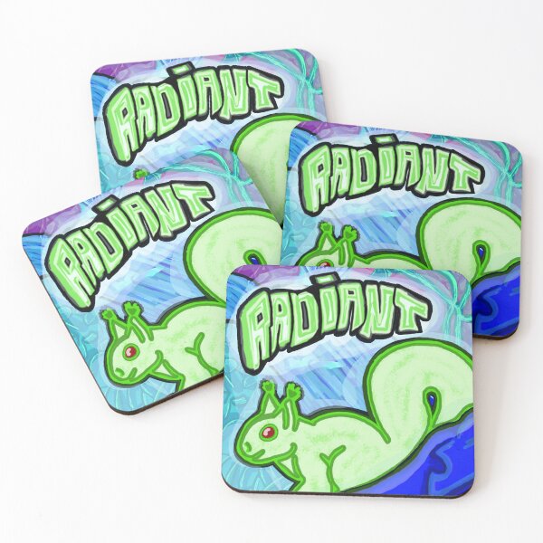 Item preview, Radiant Green Extraterrestrial Alien Squirrel Poster designed and sold by EMJeanmougin.