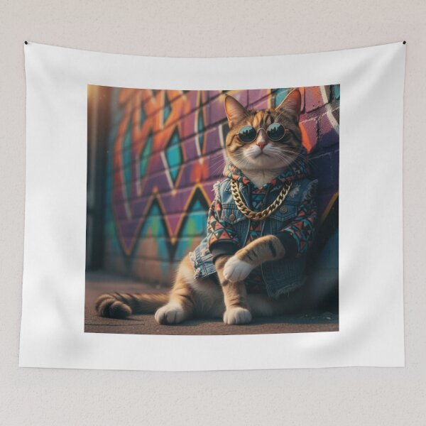 Item preview, Cool street cat designed and sold by beMyMeow.