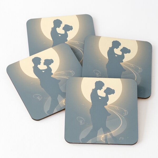 Item preview, Dancing Under the Moon – Romantic Minimalist Vector Art designed and sold by Valeree Store.