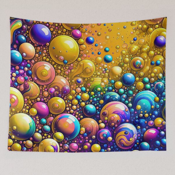 Item preview, 3D-Style Fantasy Neon-Colorful Marbled Bubbles Abstract Designs designed and sold by DEC02.
