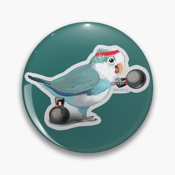 Item preview, Motivational Gym Quaker Parrot designed and sold by Sabtastic.