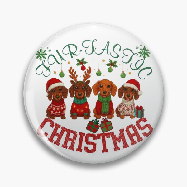 Item preview, Fur-tastic Pupplies Christmas Embroidered Multicolor Text designed and sold by DivineHaven.