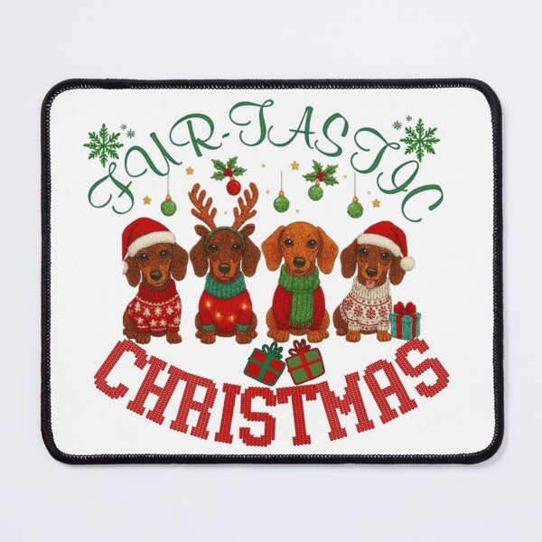 Item preview, Fur-tastic Pupplies Christmas Embroidered Multicolor Text designed and sold by DivineHaven.