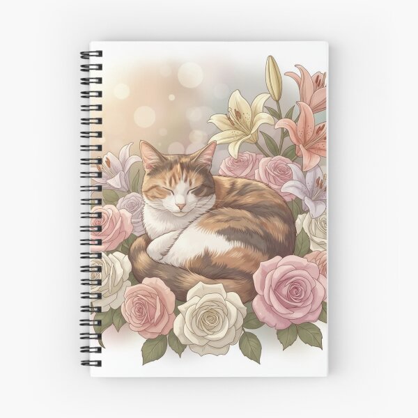 Item preview, Floral art cat designed and sold by beMyMeow.
