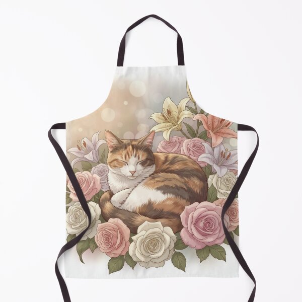 Item preview, Floral art cat designed and sold by beMyMeow.