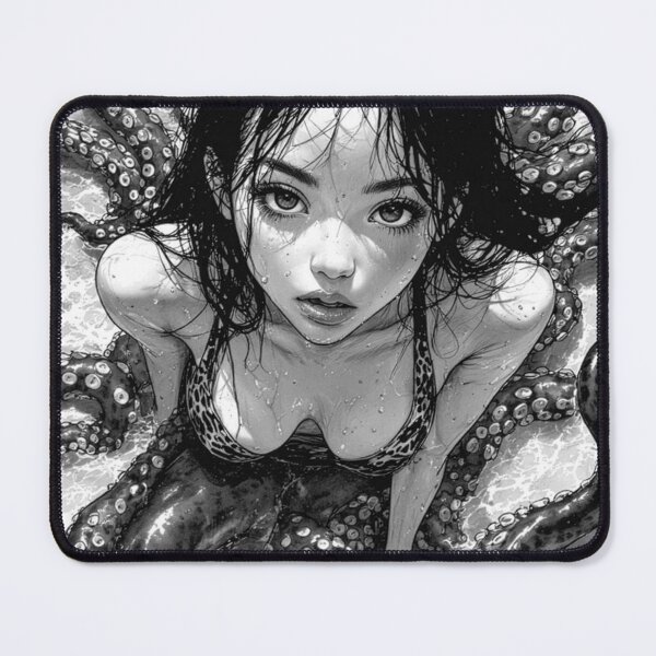 Item preview, Beach Day with a Cecaelia, Ocean Mermaid Myth Illustration designed and sold by ServeInH.