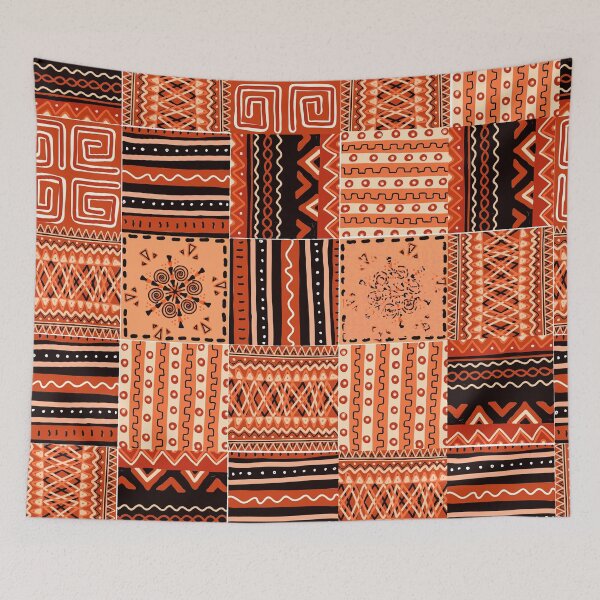 Item preview, African-Style Abstract Geometric Earthtones And Tangerine Designs  designed and sold by DEC02.
