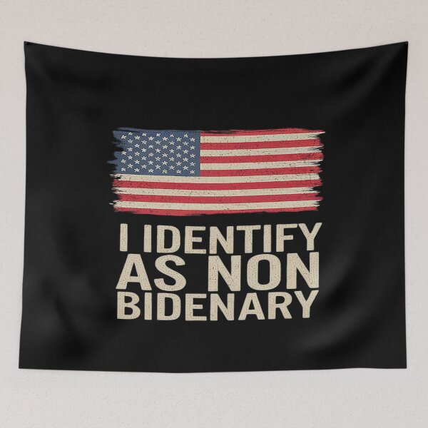Item preview, I Identify As Non Bidenary Patriot American Flag 4th Of July  designed and sold by MonsterBuddiess.