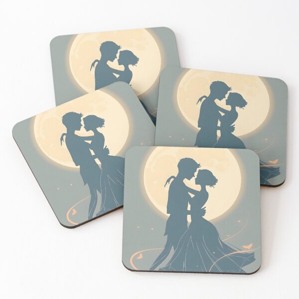 Item preview, Under the Silver Moon – Romantic Minimal Illustration designed and sold by Valeree Store.