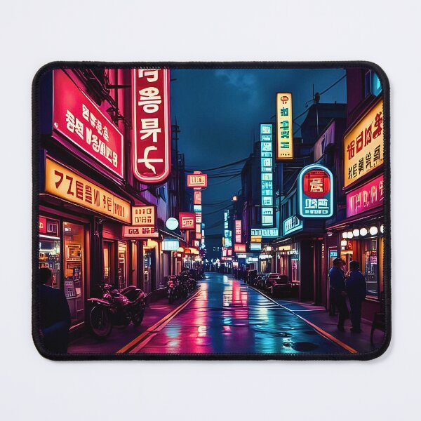 Item preview, ITAEWON RO KOREAN BUSTLING NEON STREETS designed and sold by DottedEarth.