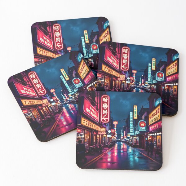 Item preview, ITAEWON RO KOREAN BUSTLING NEON STREETS designed and sold by DottedEarth.