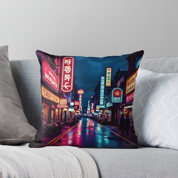 Item preview, ITAEWON RO KOREAN BUSTLING NEON STREETS designed and sold by DottedEarth.