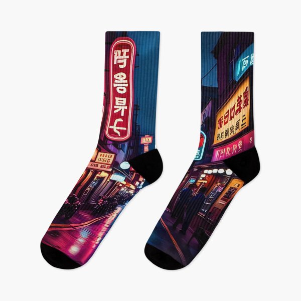 Item preview, ITAEWON RO KOREAN BUSTLING NEON STREETS designed and sold by DottedEarth.