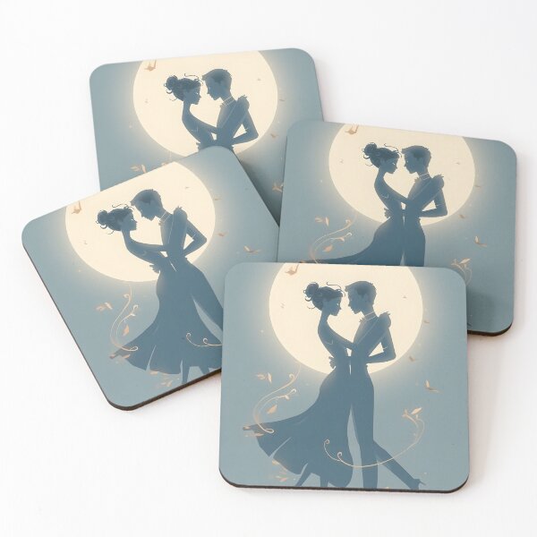Item preview, Moonlight Dance – Soft Glow Couple Silhouette Design designed and sold by Valeree Store.