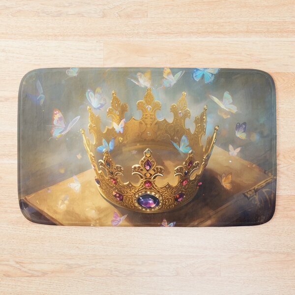 Item preview, Glowing Butterflies and Crown – Magical Fairytale Artwork designed and sold by Valeree Store.