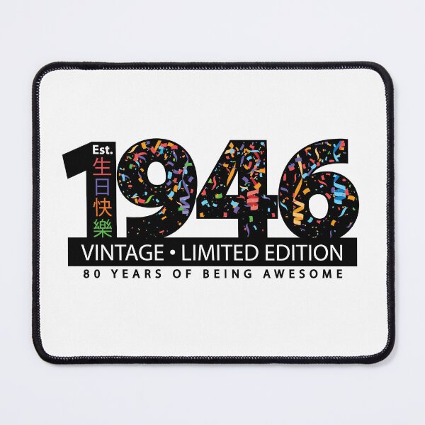 Item preview, Happy 80th Est. 1946 Vintage Limited Edition 80 Years of Being Awesome designed and sold by PCStudio57.