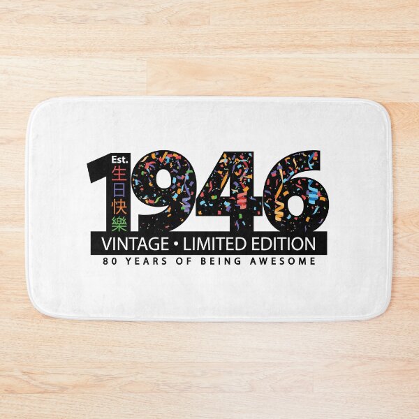 Item preview, Happy 80th Est. 1946 Vintage Limited Edition 80 Years of Being Awesome designed and sold by PCStudio57.