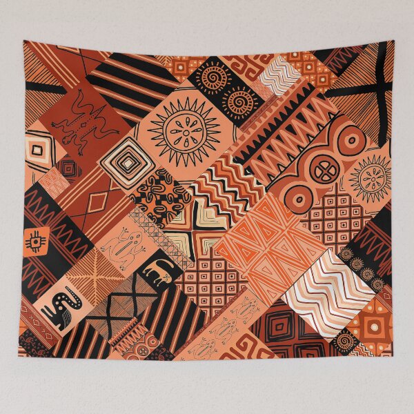 Item preview, African-Inspired Geometric Abstract Designs In Spicy Earthtones  designed and sold by DEC02.