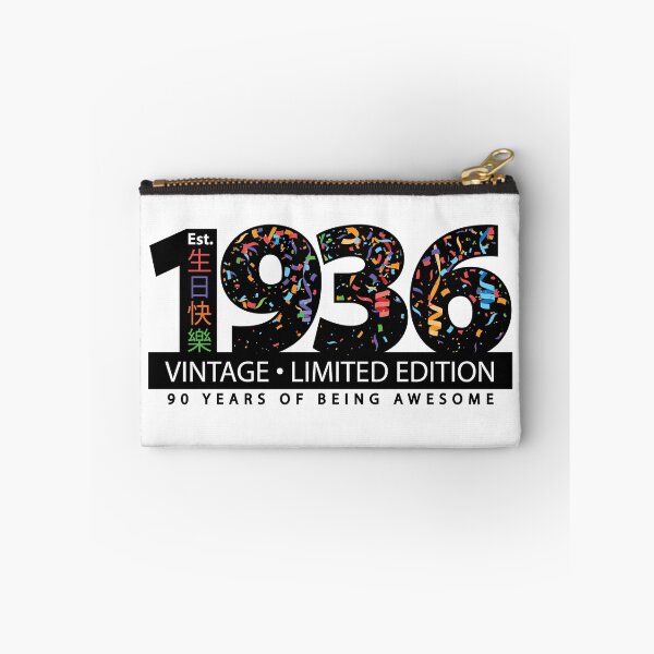 Item preview, Happy 90th Est. 1936 Vintage Limited Edition 90 Years of Being Awesome designed and sold by PCStudio57.
