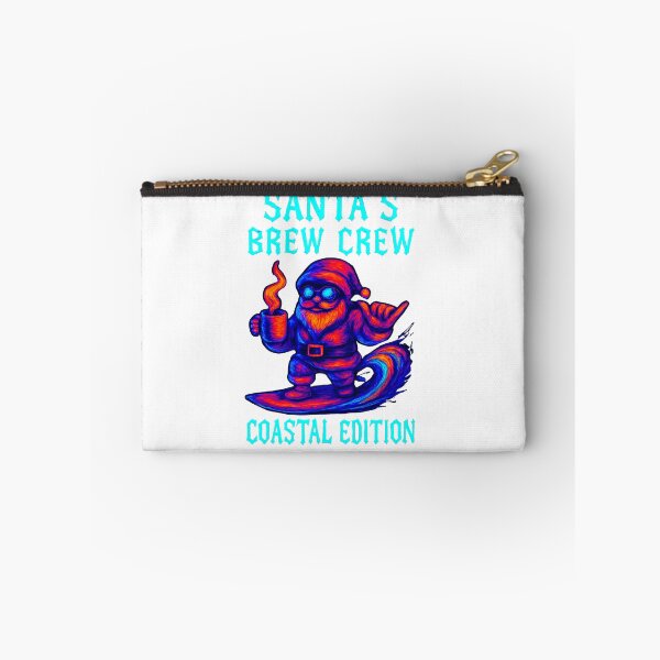 Item preview, Santa’s Brew Crew: Tropical Mayhem Edition - Surf’s Up Santa Shreds Waves & Sips Cocoa Coffee Classic T-Shirt designed and sold by inkfluenceart.