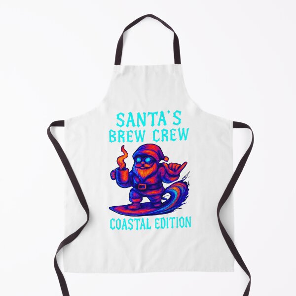Item preview, Santa’s Brew Crew: Tropical Mayhem Edition - Surf’s Up Santa Shreds Waves & Sips Cocoa Coffee Classic T-Shirt designed and sold by inkfluenceart.