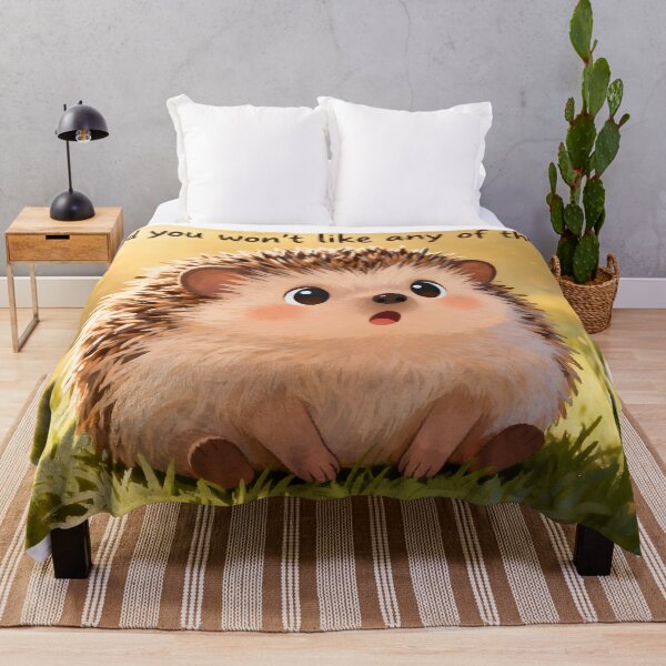Item preview, Several Questions – Startled Hedgehog Humor designed and sold by Buttonquill.