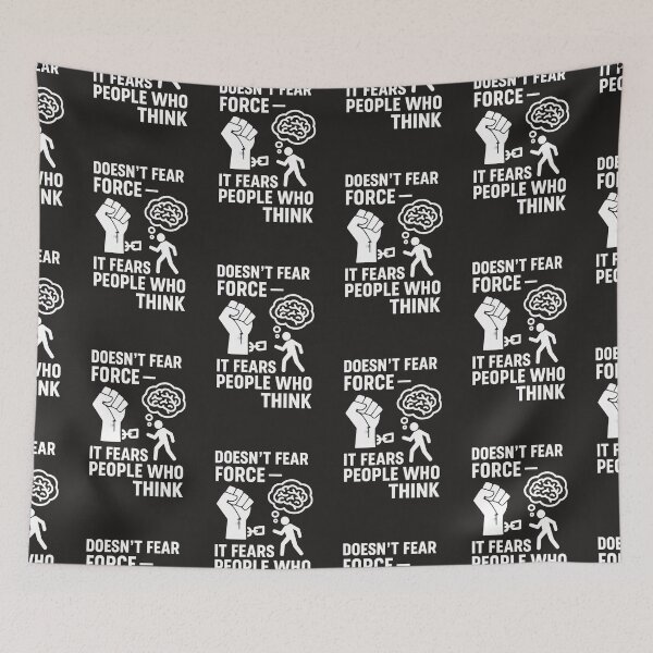 Item preview, The System Doesn’t Fear Force — It Fears People Who Think  designed and sold by Les-Ink-Studio.