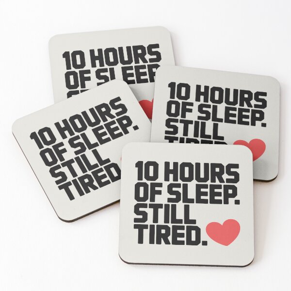 Item preview, Universal Tiredness in Simple Text and Red Heart Motif designed and sold by SplashTastic.