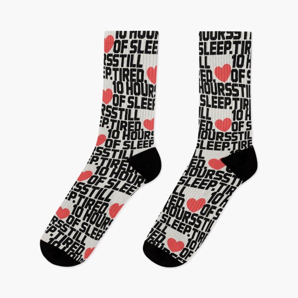 Item preview, Universal Tiredness in Simple Text and Red Heart Motif designed and sold by SplashTastic.