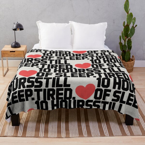 Item preview, Universal Tiredness in Simple Text and Red Heart Motif designed and sold by SplashTastic.