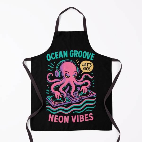 Artikelvorschau, Retro Neon DJ Octopus entworfen und verkauft von SholoStudio.