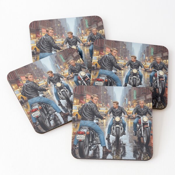 Item preview, The Holy Trinity of Cool - McQueen, Dean, Brando in the City Rain designed and sold by Art's Diner.
