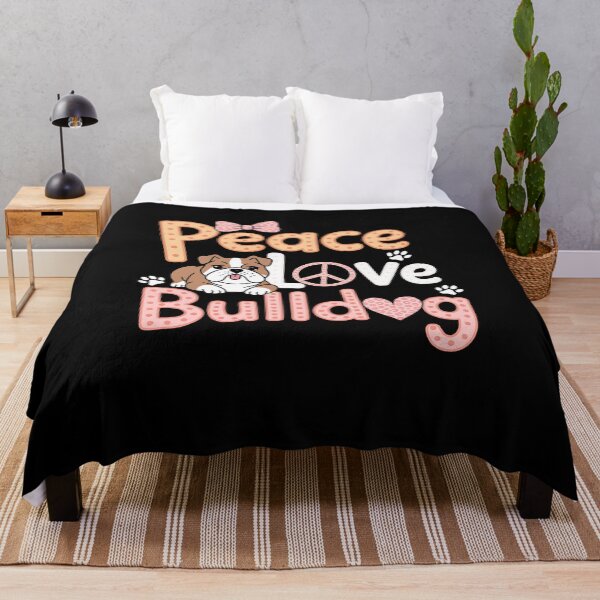 Item preview, Peace Love English Bulldog Funny Puppy Dog Mom Mother's Day designed and sold by RayArmstrong.