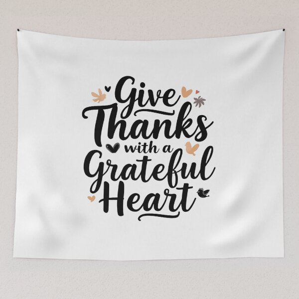 Item preview, Give Thanks With A Grateful Heart Thanksgiving Design designed and sold by TrueImage1.