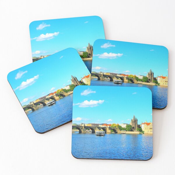 Item preview, View of the Vltava River, Charles Bridge and Old Town Bridge Tower in Prague, Czech Republic designed and sold by Kristina Drozd.