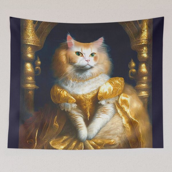 Item preview, Cool Anthropomorphic Persian Cat In Vintage Oil Painting Style designed and sold by LanaGustavsson.