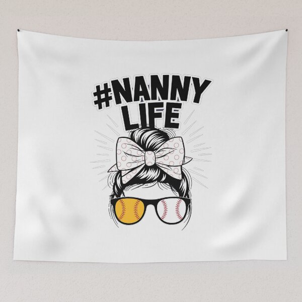 Item preview, Nanny Life Softball Baseball Funny Mothers Day designed and sold by RayArmstrong.