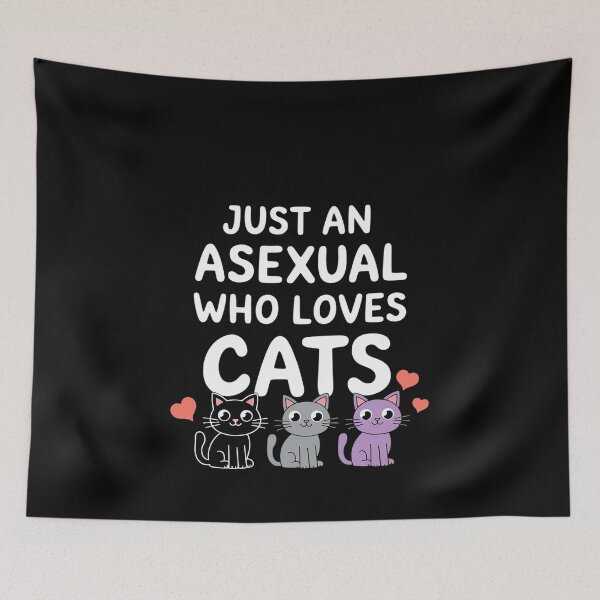 Item preview, Just An Asexual Who Loves Cats Kawaii Cat Asexuality Pride  designed and sold by MonsterBuddiess.