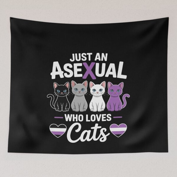 Item preview, Just An Asexual Who Loves Cats Kawaii Cat Asexuality Pride 1  designed and sold by MonsterBuddiess.