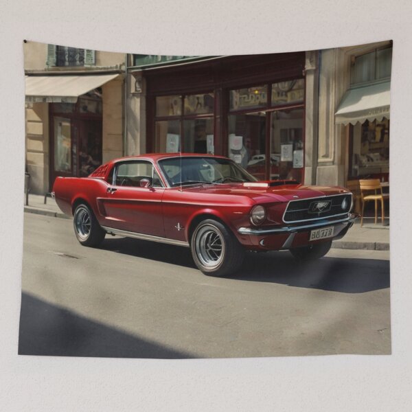 Item preview, Crimson Glory, Classic Red 1965 Ford Mustang by the Vintage Cafe designed and sold by BlareBlare.