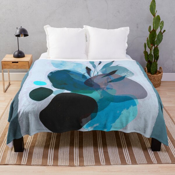 Item preview, Blue Boho-Style Cool Calming Colors Abstract Art designed and sold by DEC02.