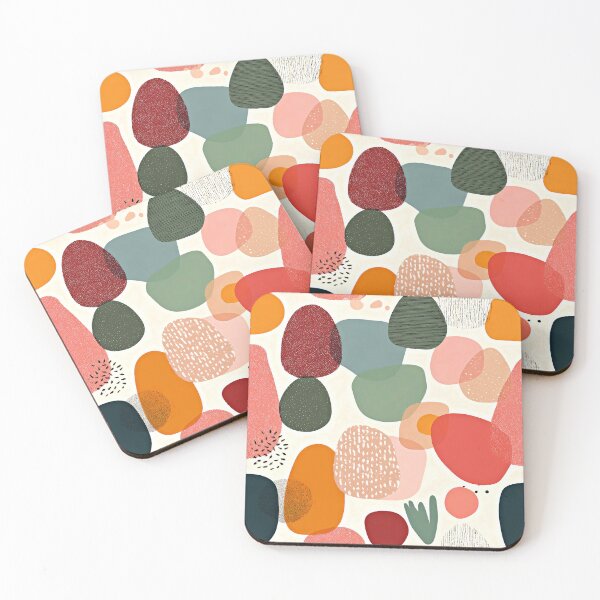 Item preview, Boho Playful Abstract Shapes In Happy Joyful Colors designed and sold by DEC02.