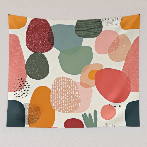 Item preview, Boho Playful Abstract Shapes In Happy Joyful Colors designed and sold by DEC02.