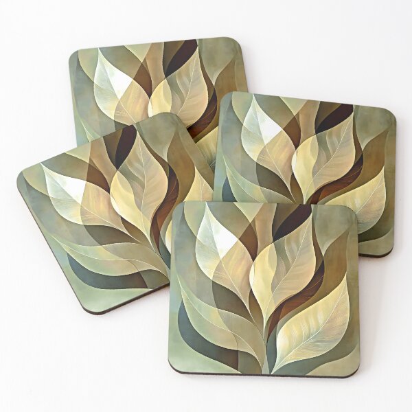 Item preview, Elegant Boho Warm Earthtones Stylized Leaves Design Art designed and sold by DEC02.