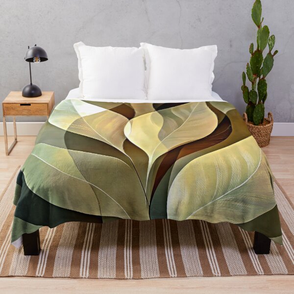 Item preview, Elegant Boho Warm Earthtones Stylized Leaves Design Art designed and sold by DEC02.