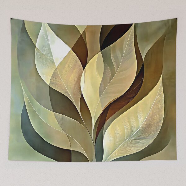 Item preview, Elegant Boho Warm Earthtones Stylized Leaves Design Art designed and sold by DEC02.