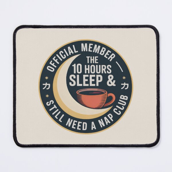 Item preview, Crescent Moon and Coffee Cup in Sleep Club Retro Seal designed and sold by SplashTastic.