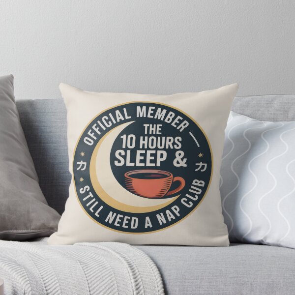 Item preview, Crescent Moon and Coffee Cup in Sleep Club Retro Seal designed and sold by SplashTastic.
