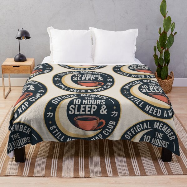 Item preview, Crescent Moon and Coffee Cup in Sleep Club Retro Seal designed and sold by SplashTastic.