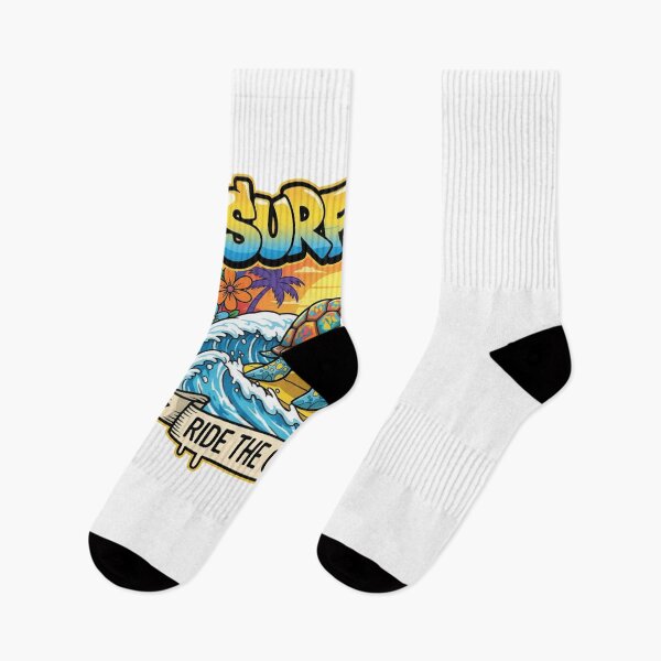 Item preview, Rad Turtle Surfer Graffiti - Hang Loose Ocean Street Art designed and sold by RainUlan53.